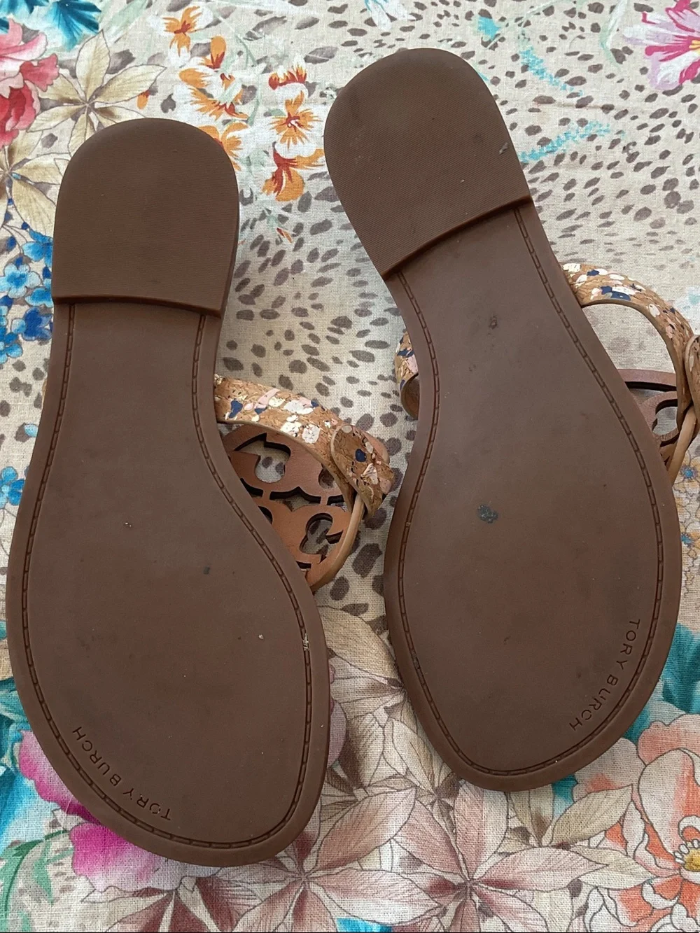 Tory Burch Miller Welt Confetti Cork Sandals